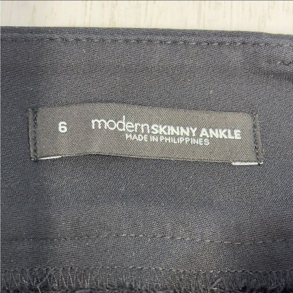 Loft Modern Skinny Ankle Pant Trouser 6 Black Slacks - Picture 4 of 7